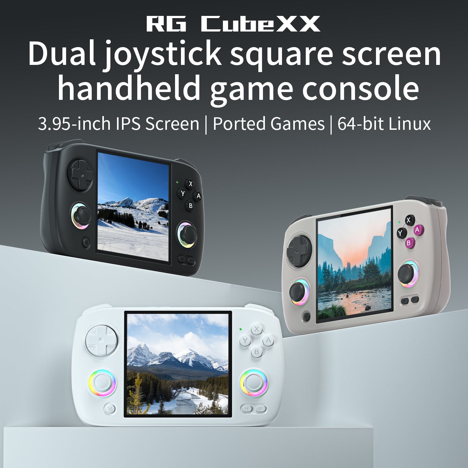 Anbernic RGCube XX Handheld Game Console 【35 Emulators & Over 20K Games Pre-installed】