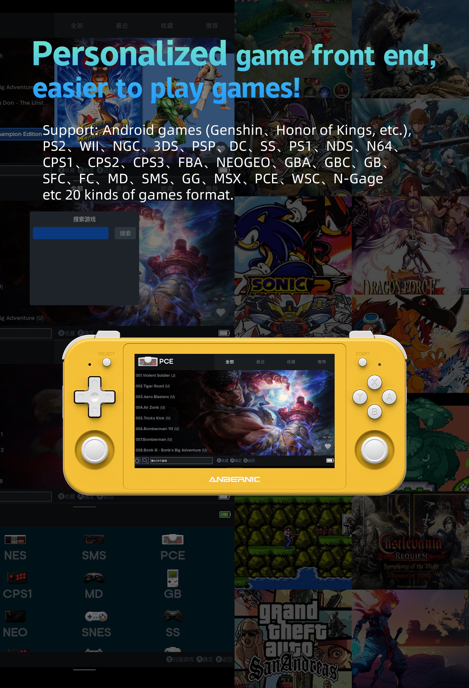 Anbernic RG505 Handheld Game Console 【26 Emulators & Over 31K Games Pre-installed】