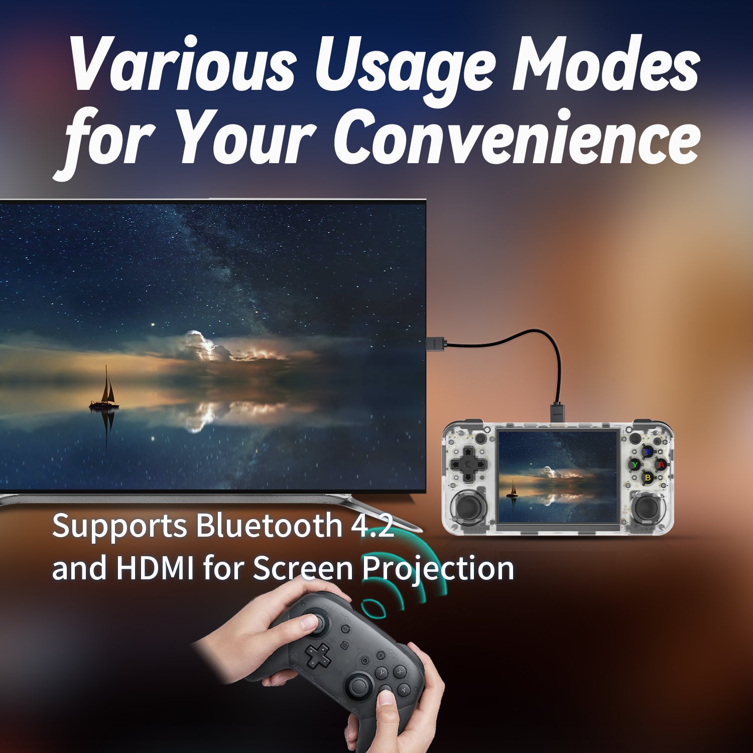 Anbernic RG35XX H Handheld Game Console 【35 Emulators & Over 18K Games Pre-installed】