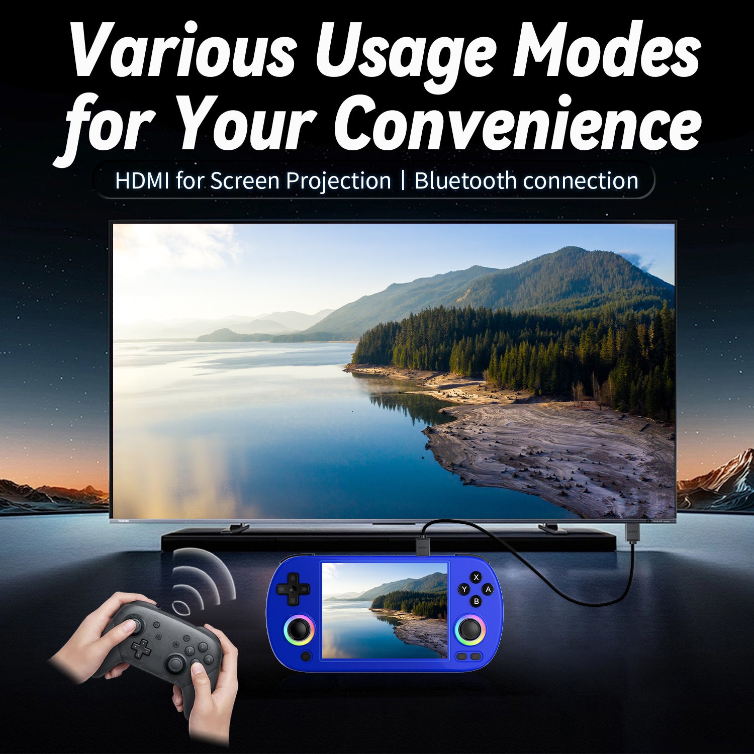 Anbernic RG40XX H Handheld Game Console 【35 Emulators & Over 20K Games Pre-installed】
