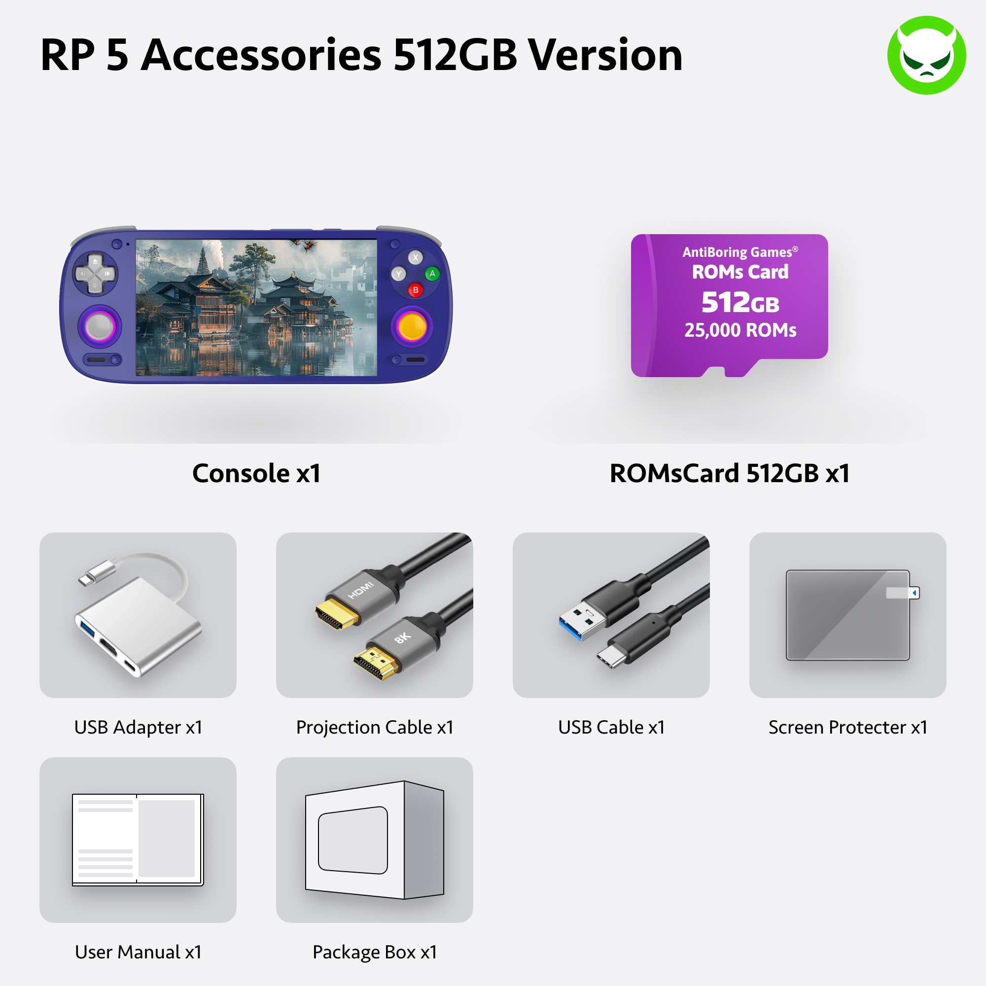 【Pre-configured】Retroid Pockect 5 Handheld (25K+ Games Pre-installed)