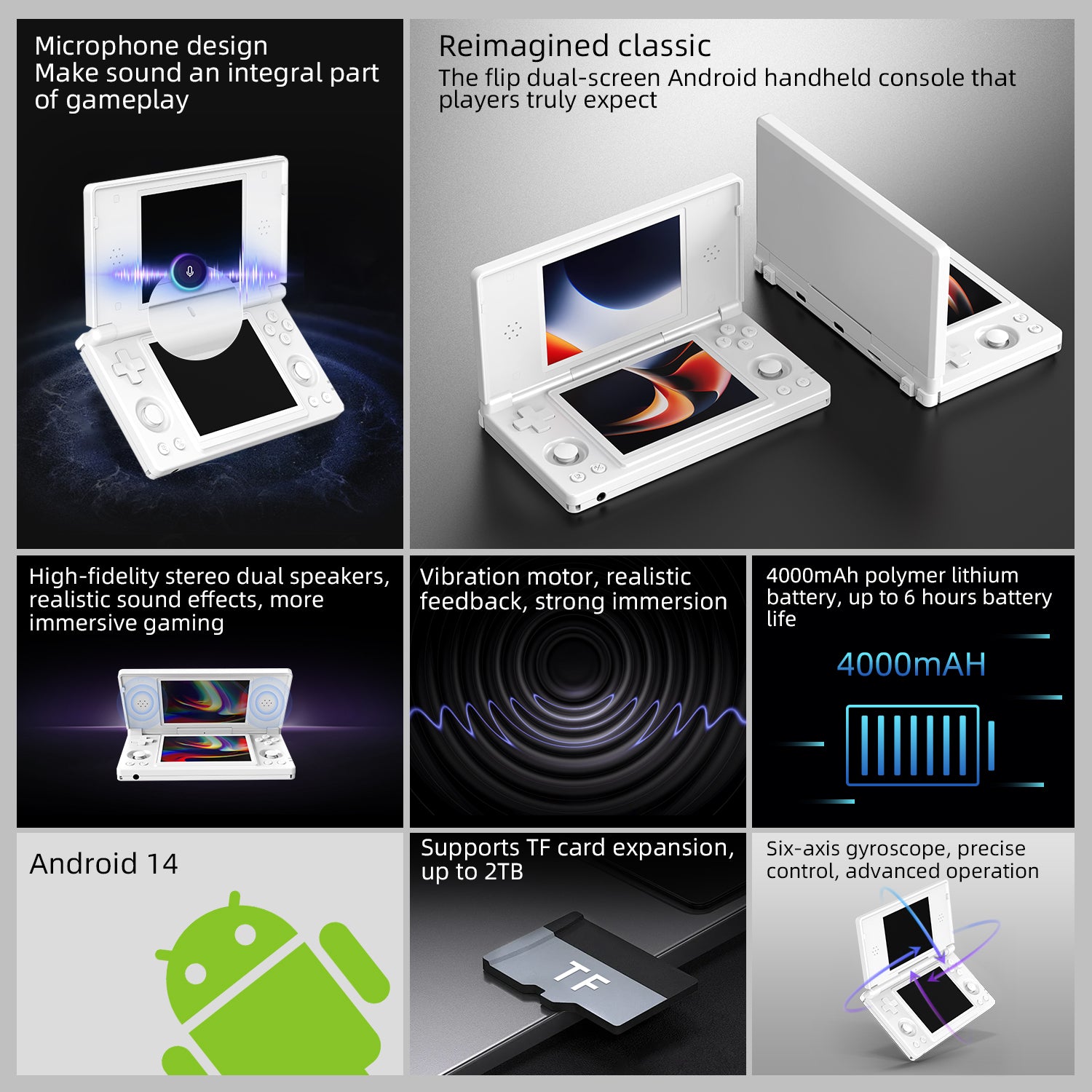 Anbernic RG DS 【Dual Screen】Handheld Game Console