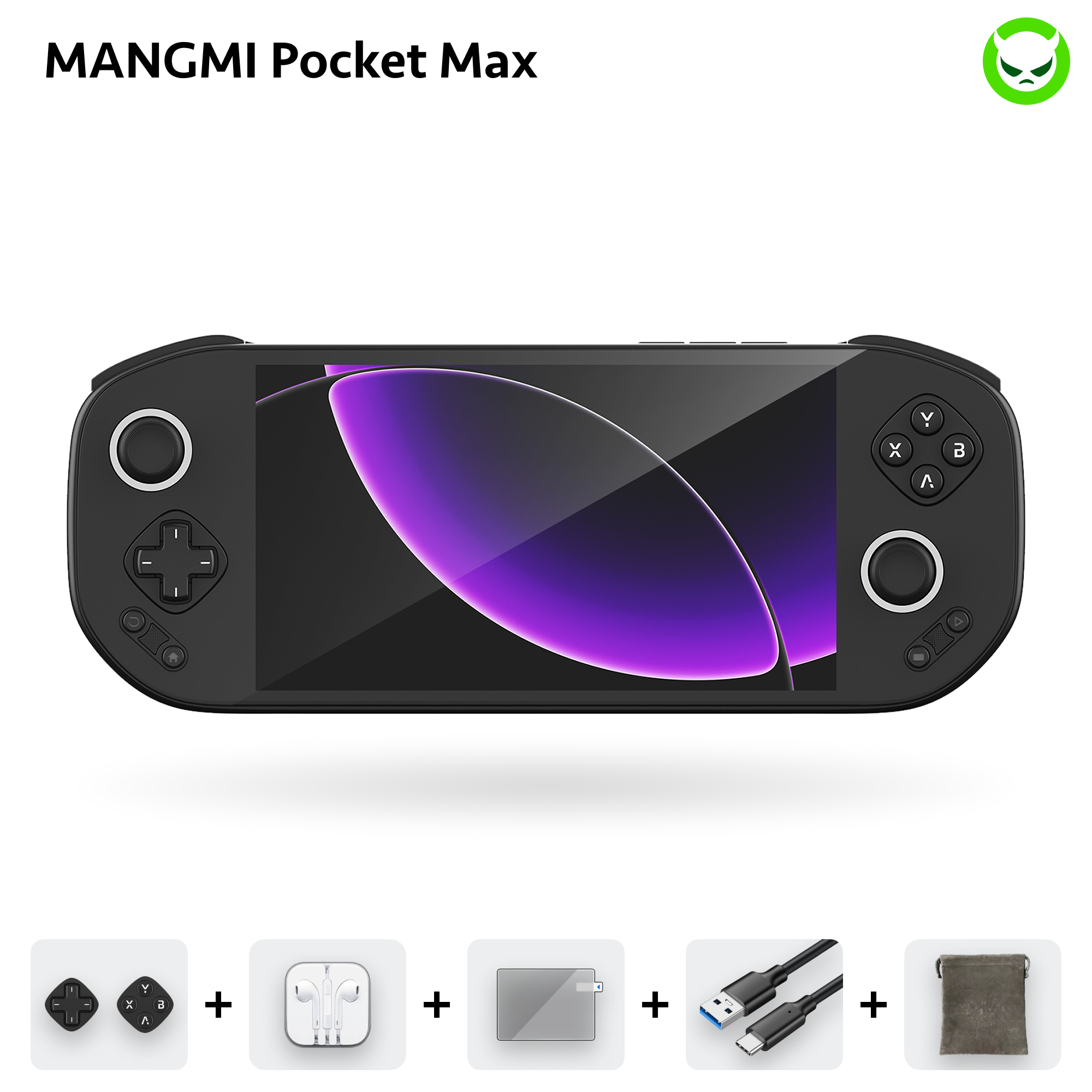 MANGMI Pocket Max | Full Pre-configuredđ©SD865 Chipsetđ©TMR joystickđ©7' Screen Handheld