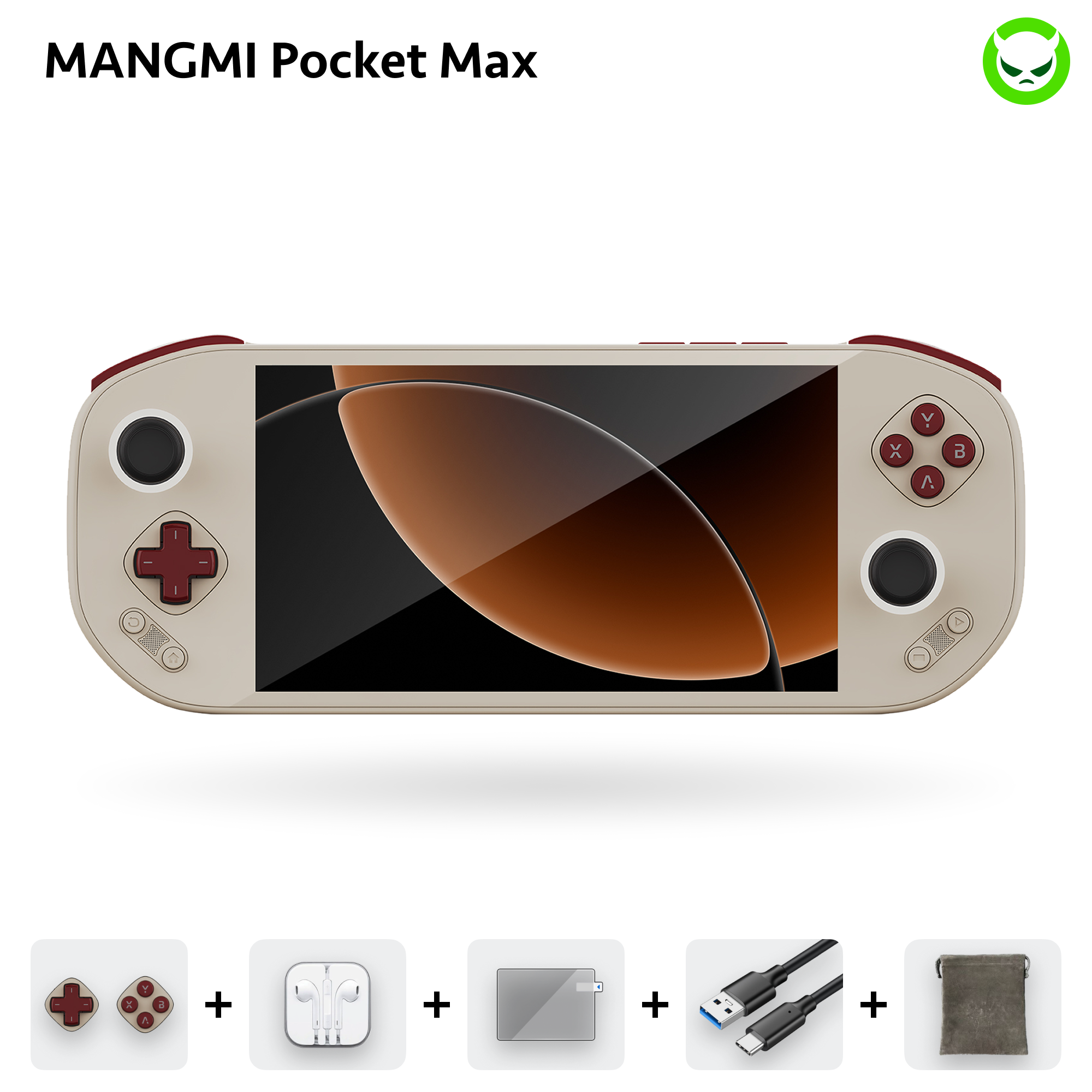 MANGMI Pocket Max | Full Pre-configuredđ©SD865 Chipsetđ©TMR joystickđ©7' Screen Handheld