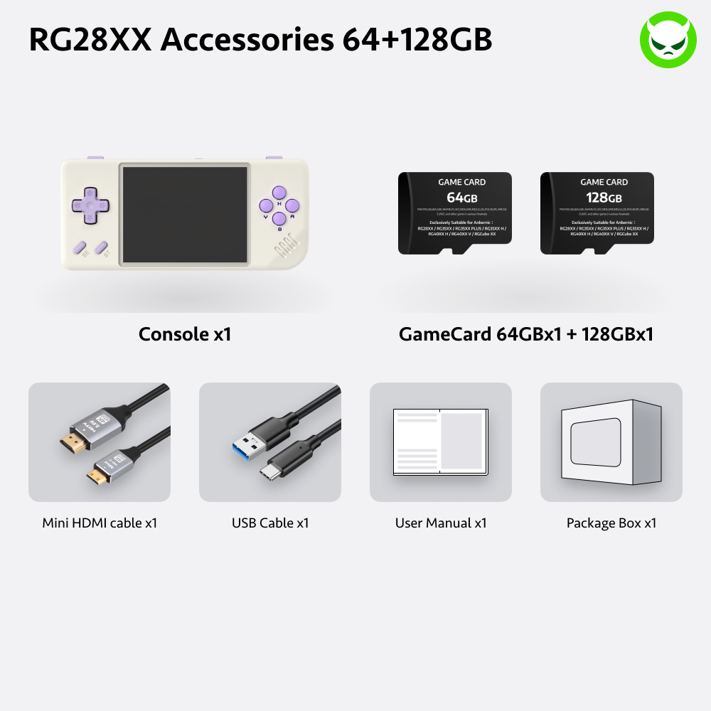 Anbernic RG28XX Handheld Game Console 【35 Emulators & Over 20K Games Pre-installed】
