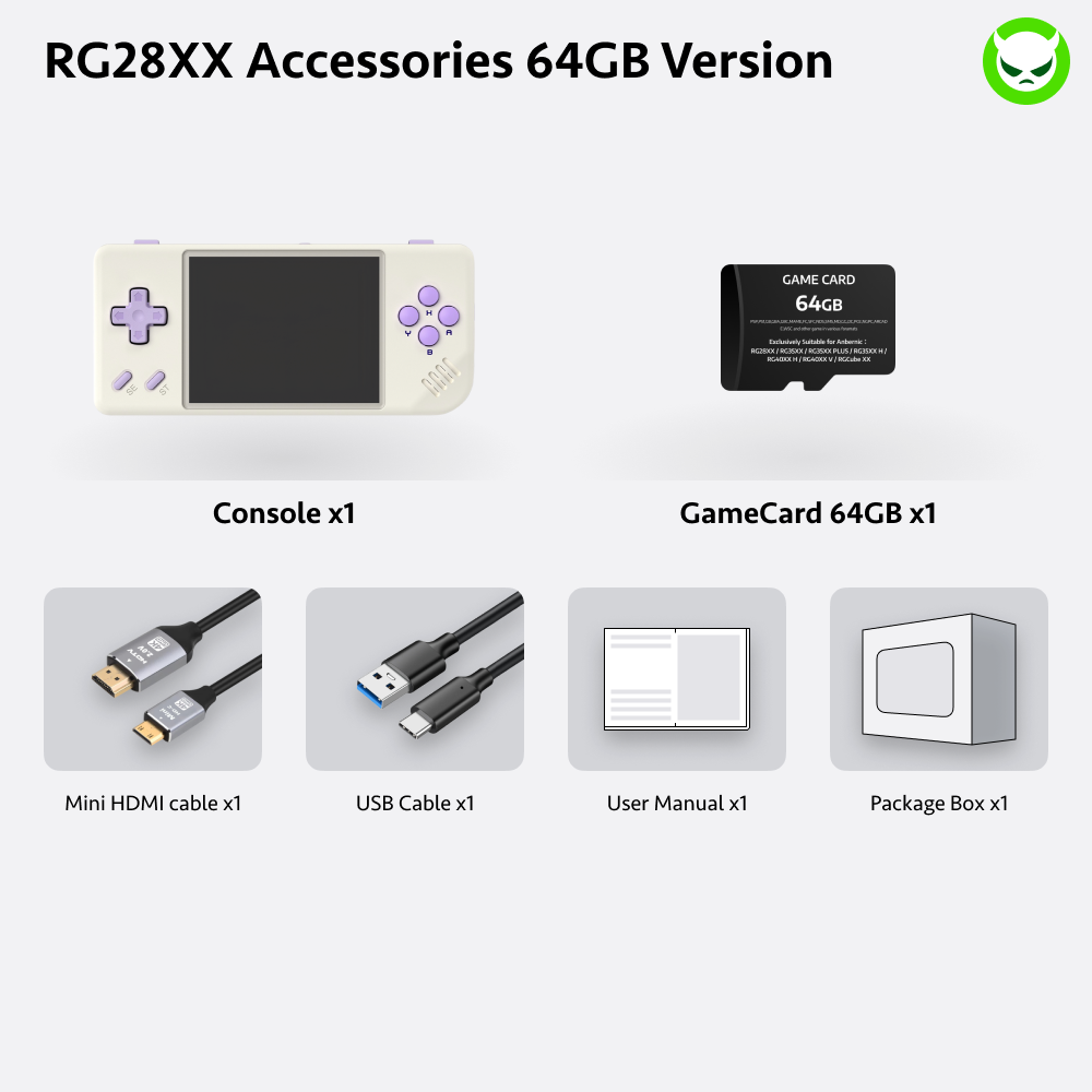 Anbernic RG28XX Handheld Game Console 【35 Emulators & Over 20K Games Pre-installed】