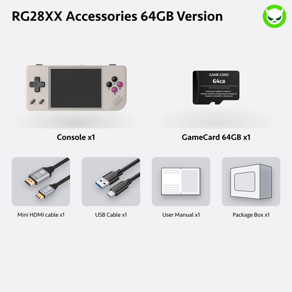 Anbernic RG28XX Handheld Game Console 【35 Emulators & Over 20K Games Pre-installed】
