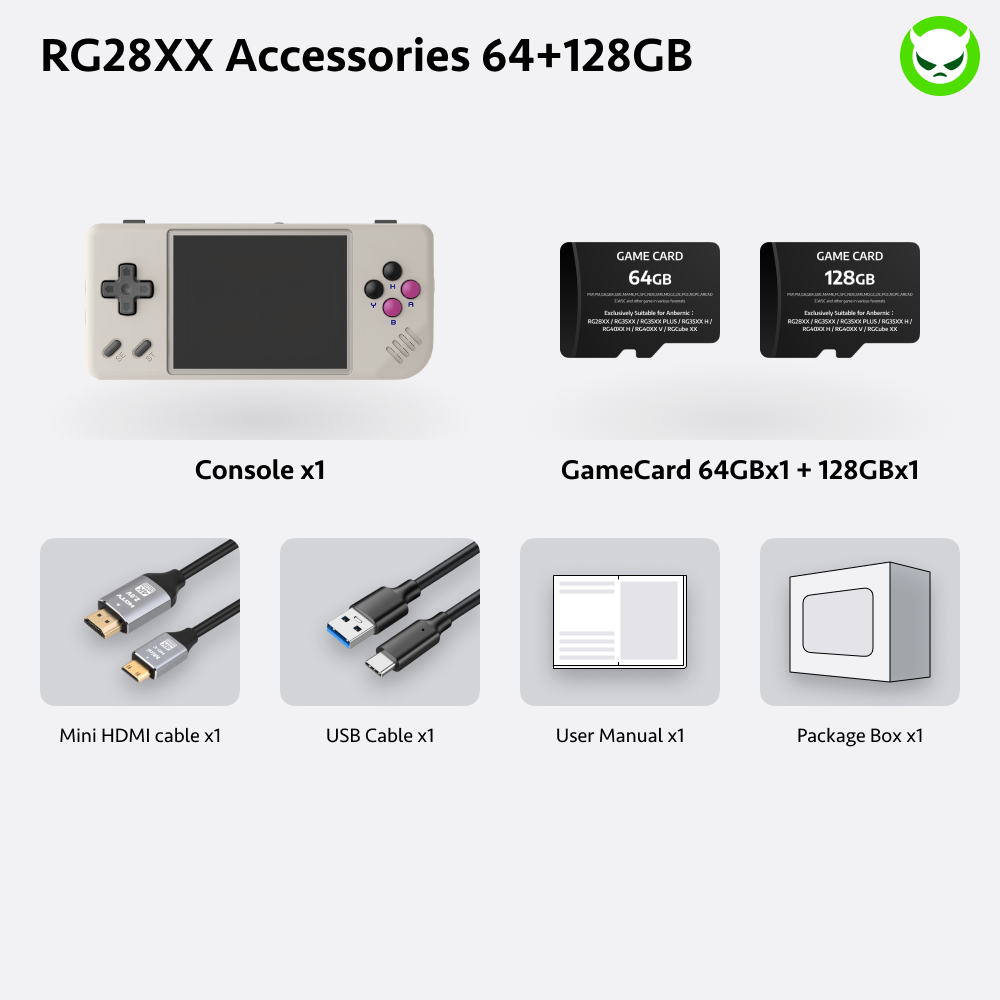 Anbernic RG28XX Handheld Game Console 【35 Emulators & Over 20K Games Pre-installed】