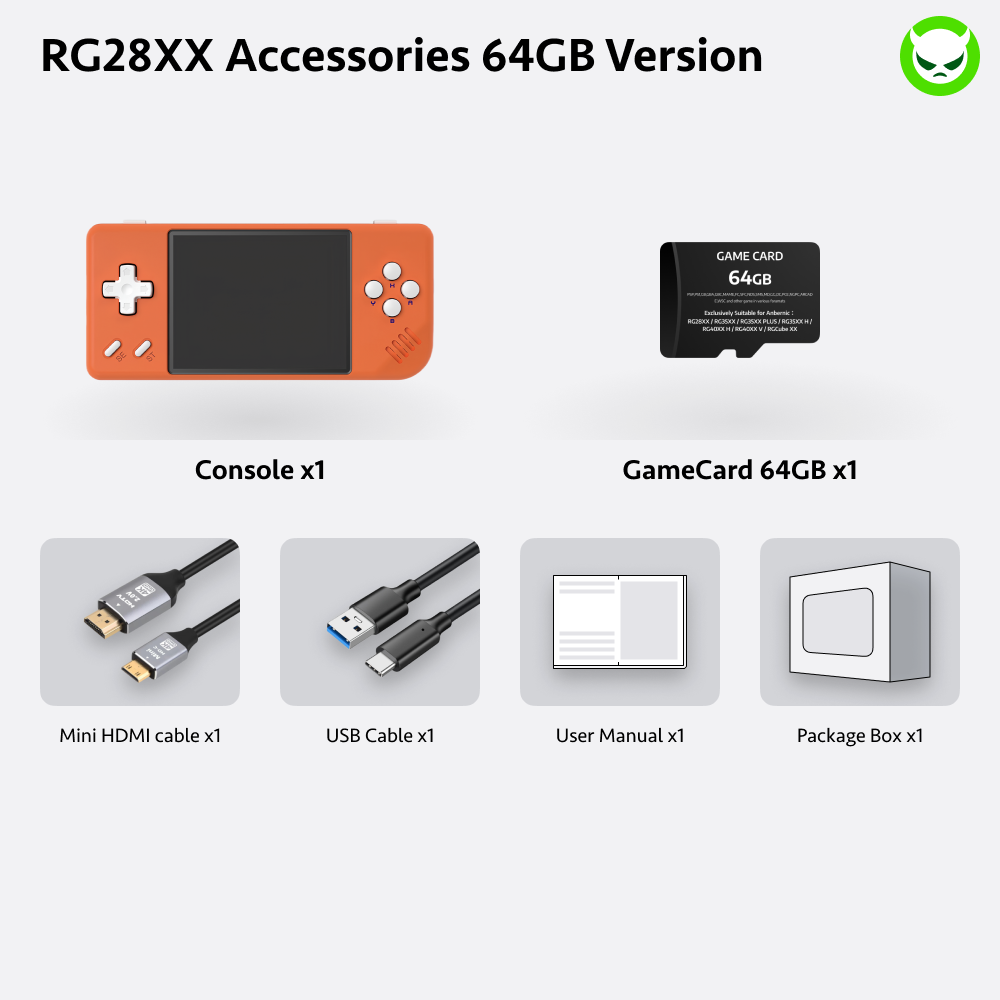 Anbernic RG28XX Handheld Game Console 【35 Emulators & Over 20K Games Pre-installed】