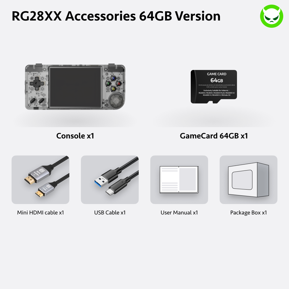 Anbernic RG28XX Handheld Game Console 【35 Emulators & Over 20K Games Pre-installed】