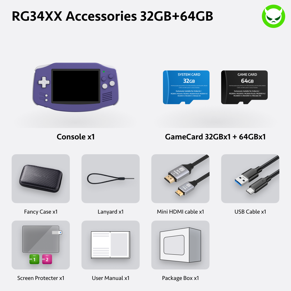 Anbernic RG34XX Handheld Game Console