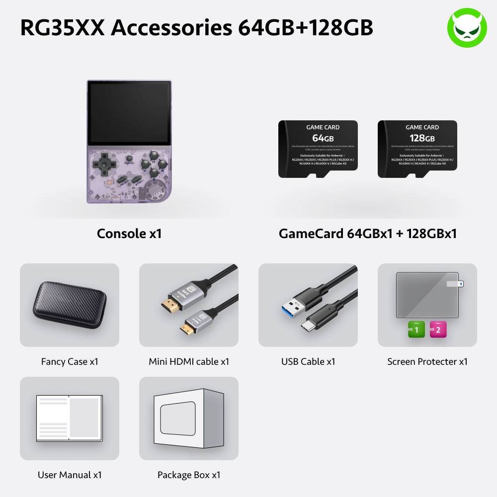 Anbernic RG35XX Handheld Game Console 【19 Emulators & Over 18K Games Pre-installed】