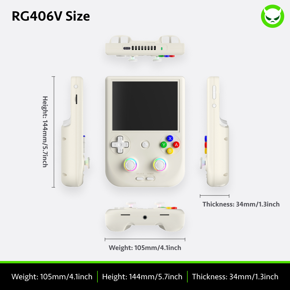 Anbernic RG406V Handheld Game Console 【30 Emulators & Over 42K Games Pre-installed】