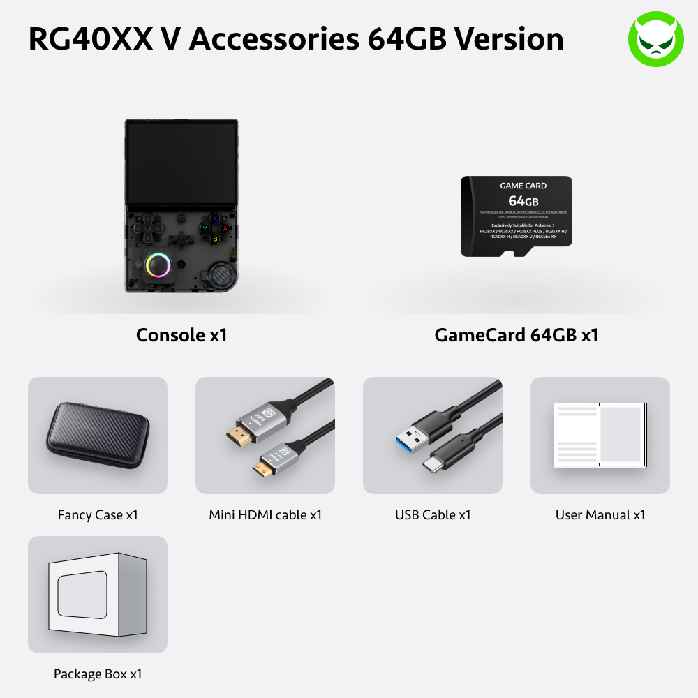 Anbernic RG40XX V Handheld Game Console 【35 Emulators & Over 20K Games Pre-installed】