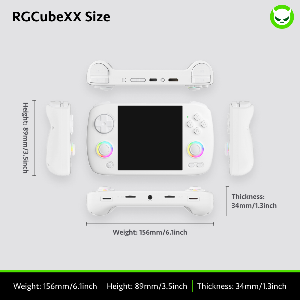 Anbernic RGCube XX Handheld Game Console 【35 Emulators & Over 20K Games Pre-installed】