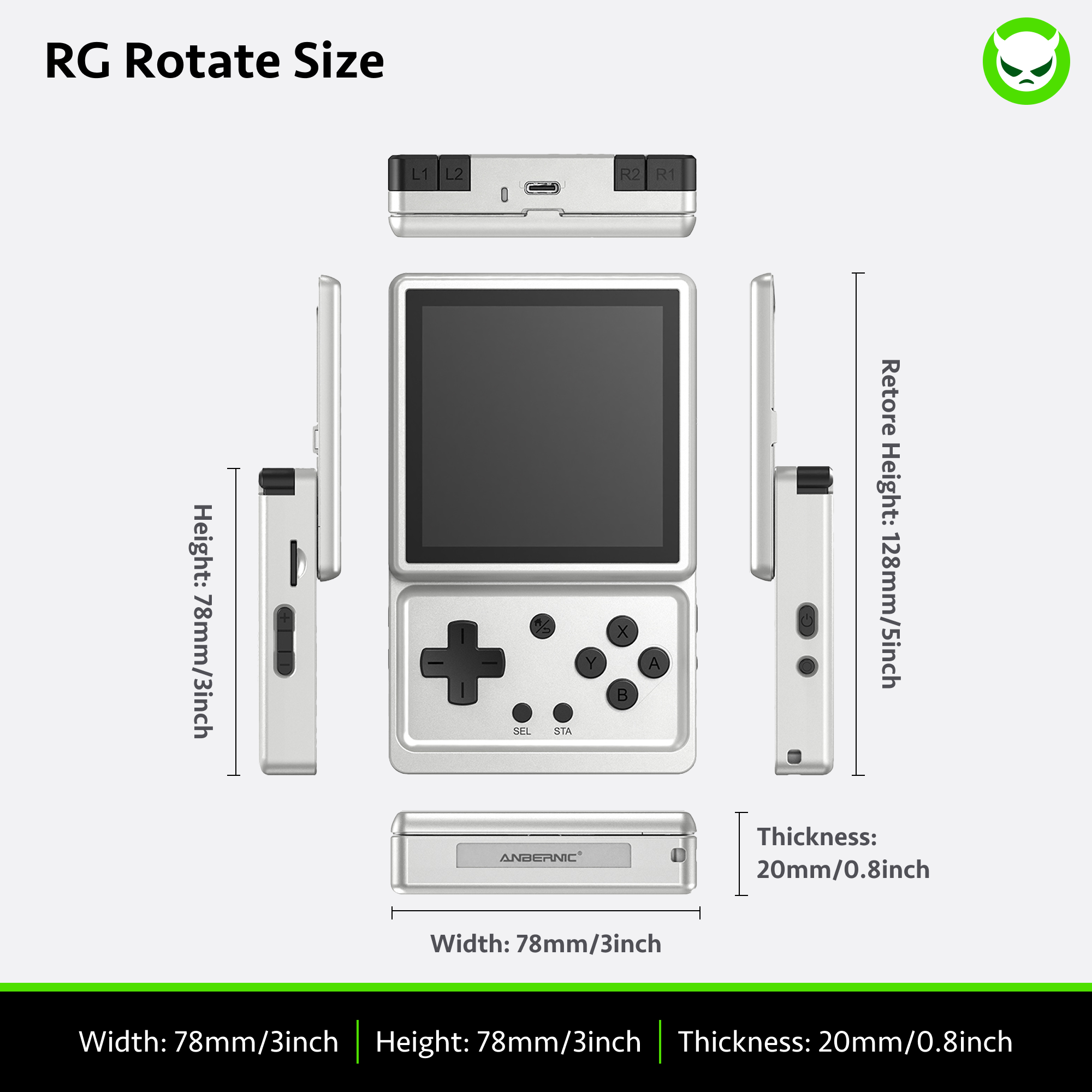 Anbernic RG Rotate【Ready to Play】