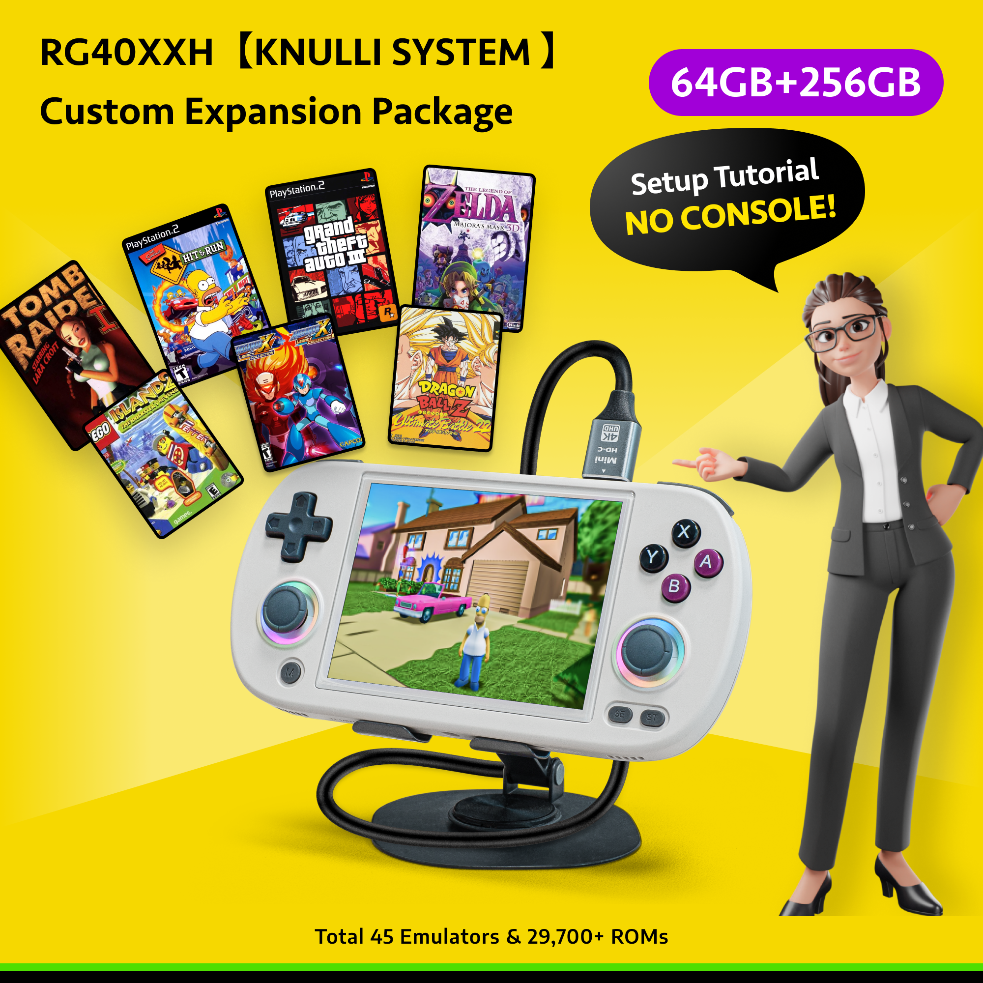 RG40XXH【KNULLI SYSTEM】Plug & Play Custom Expansion Package【No Console】