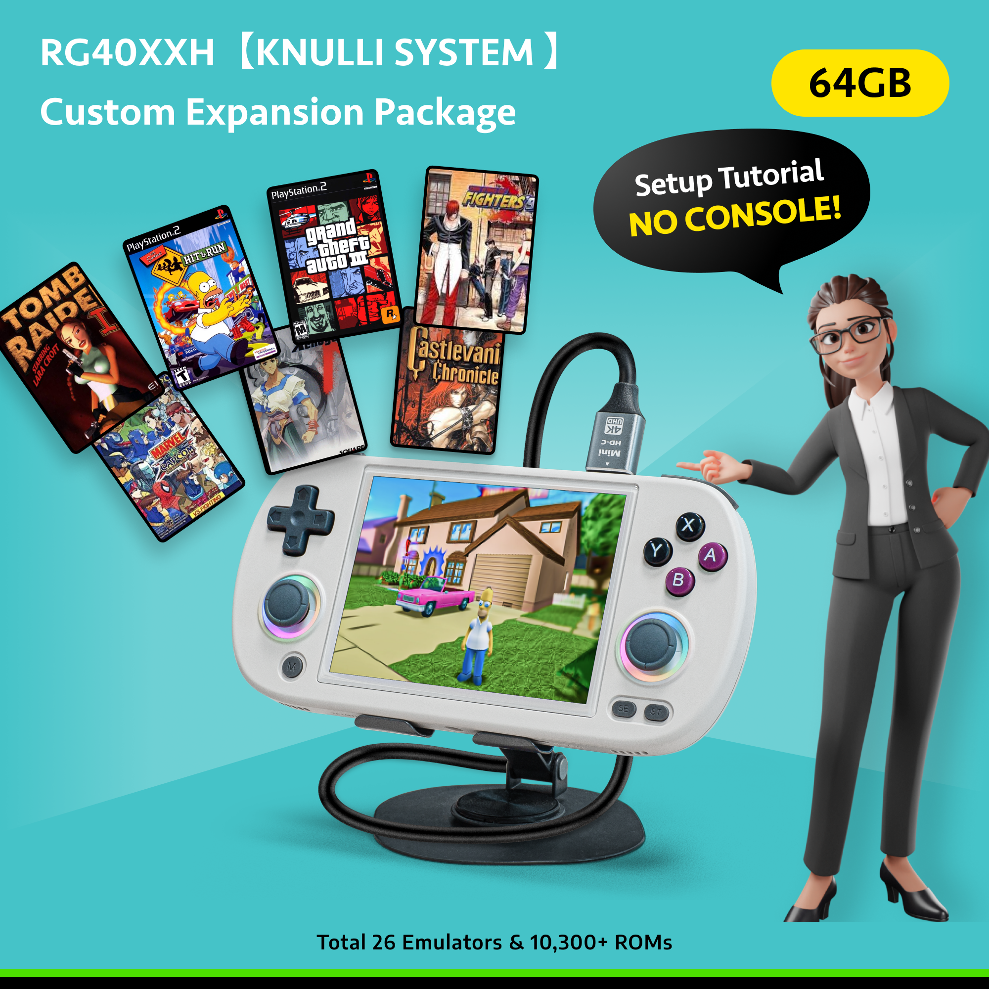 RG40XXH【KNULLI SYSTEM】Plug & Play Custom Expansion Package【No Console】
