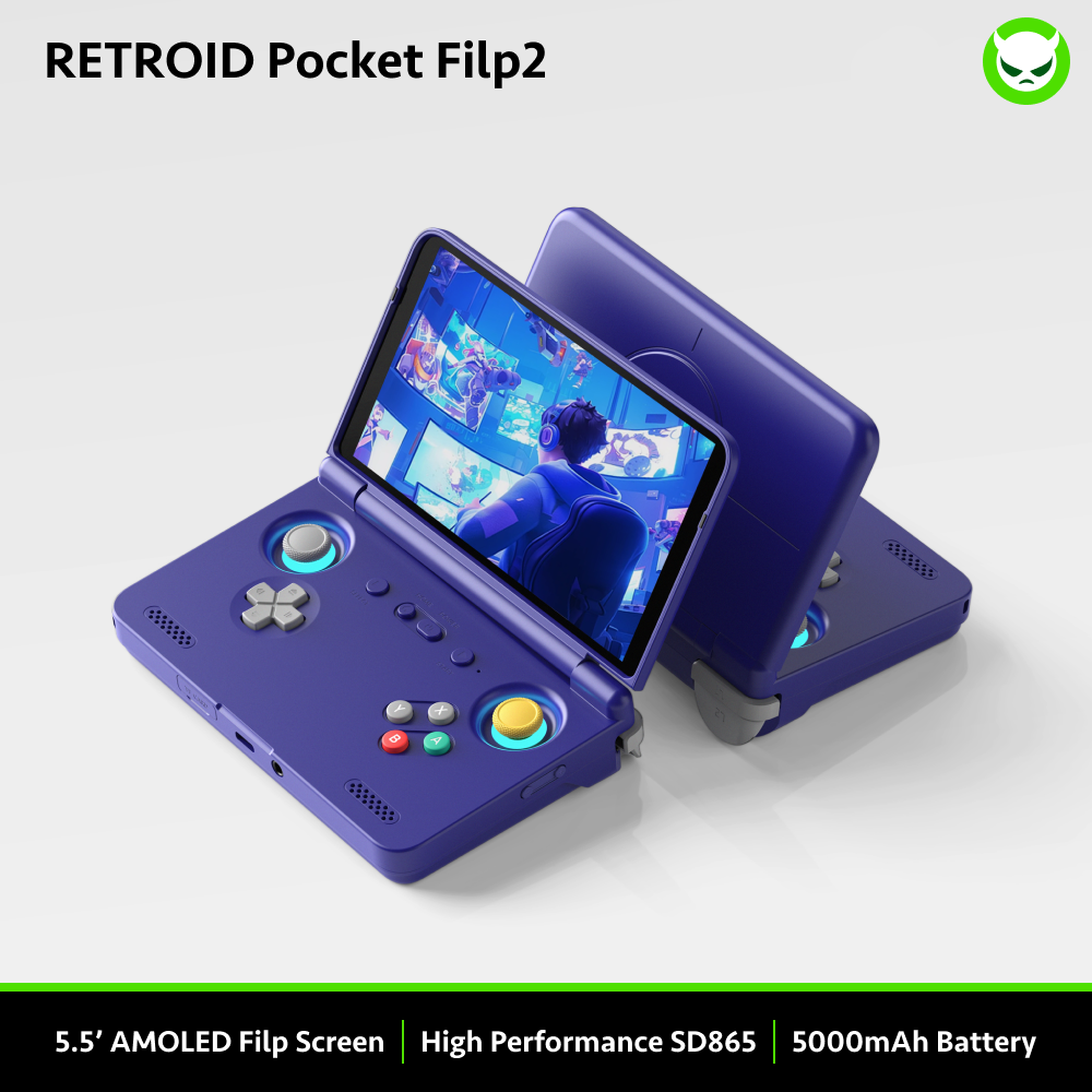 【Pre-configured】Retroid Pocket Flip2 (25K+ Games Pre-installed)