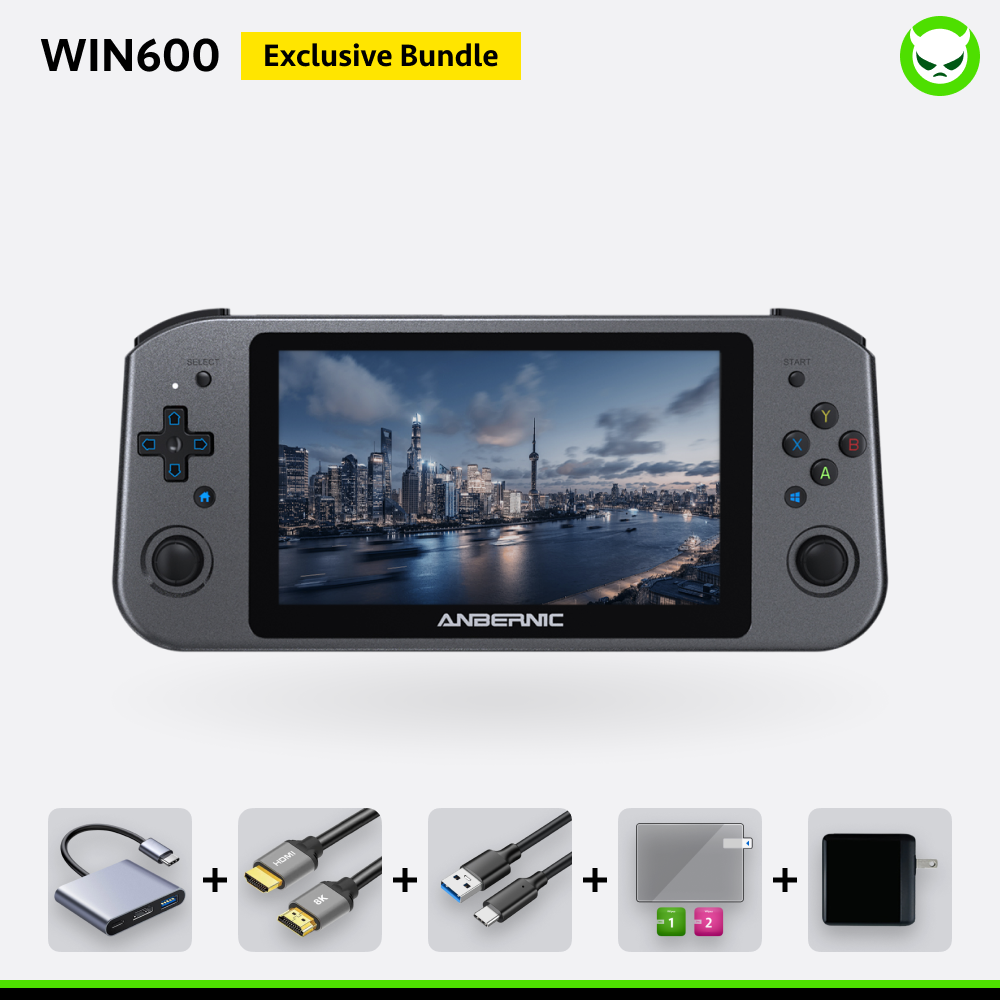 Anbernic Win600 Handheld Game Console 【30 Emulators & Over 35K Games Pre-installed】