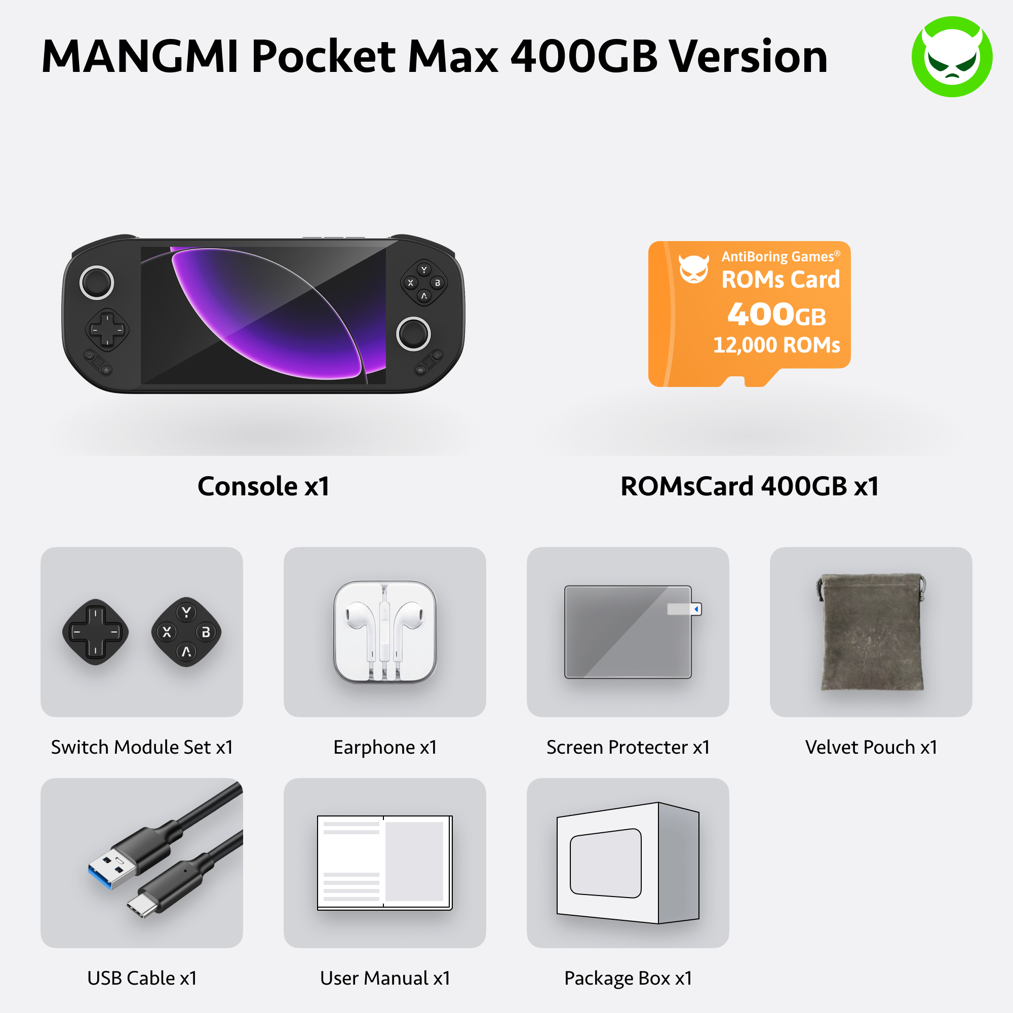 MANGMI Pocket Max | 👍Full Pre-configured🚩SD865 Chipset🚩TMR joystick🚩7' Screen Handheld