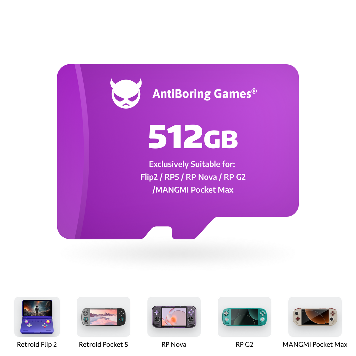 Card For Retroid Pocket Flip 2 & RP5 & RP Nova & RP G2 & MANGMI Pocket Max