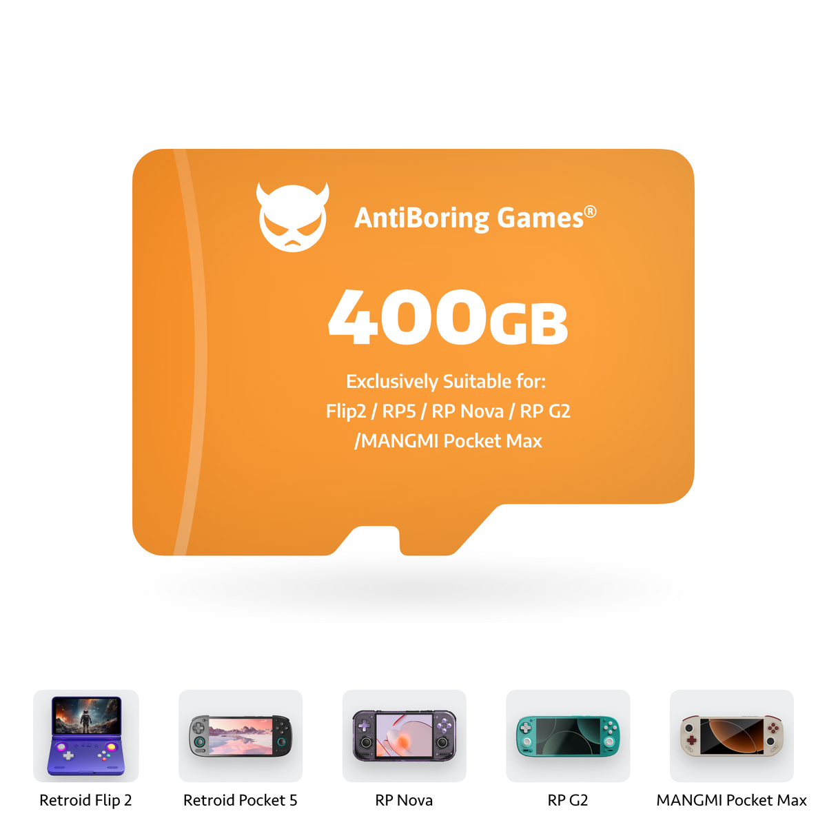 Card For Retroid Pocket Flip 2 & RP5 & RP Nova & RP G2 & MANGMI Pocket Max