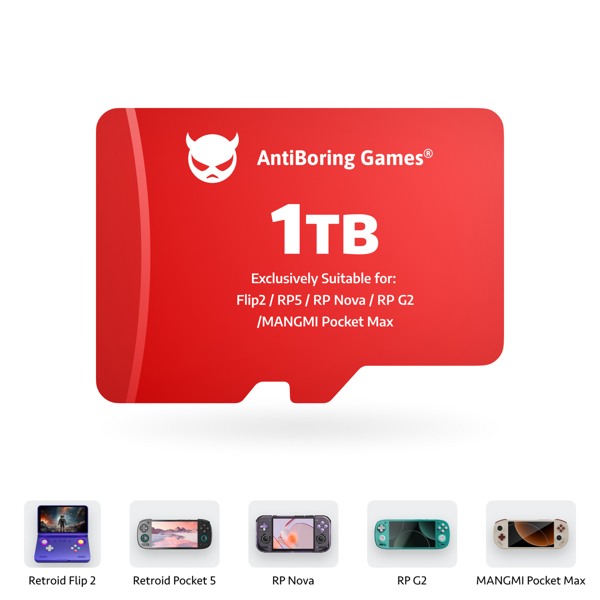 Card For Retroid Pocket Flip 2 & RP5 & RP Nova & RP G2 & MANGMI Pocket Max