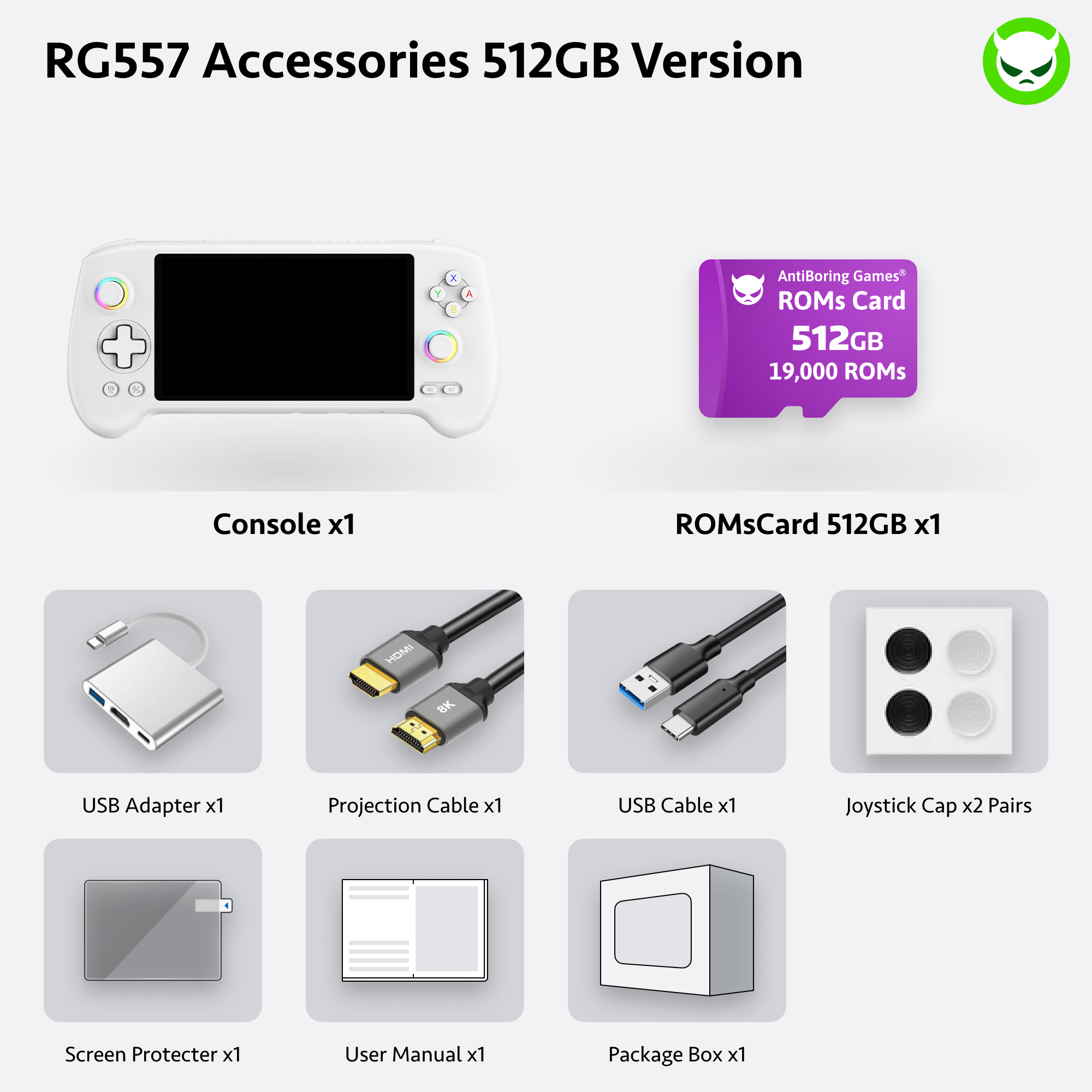 Console portable Anbernic RG 557 prête à jouer