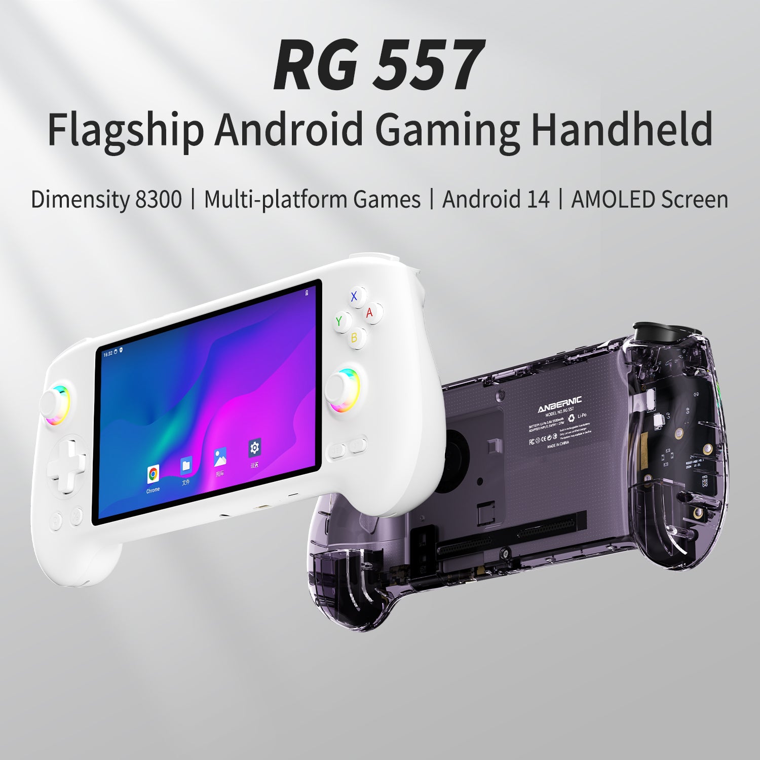 Anbernic RG557 Handheld Game Console 【33 Emulators & Over 40K Games Pre-installed】