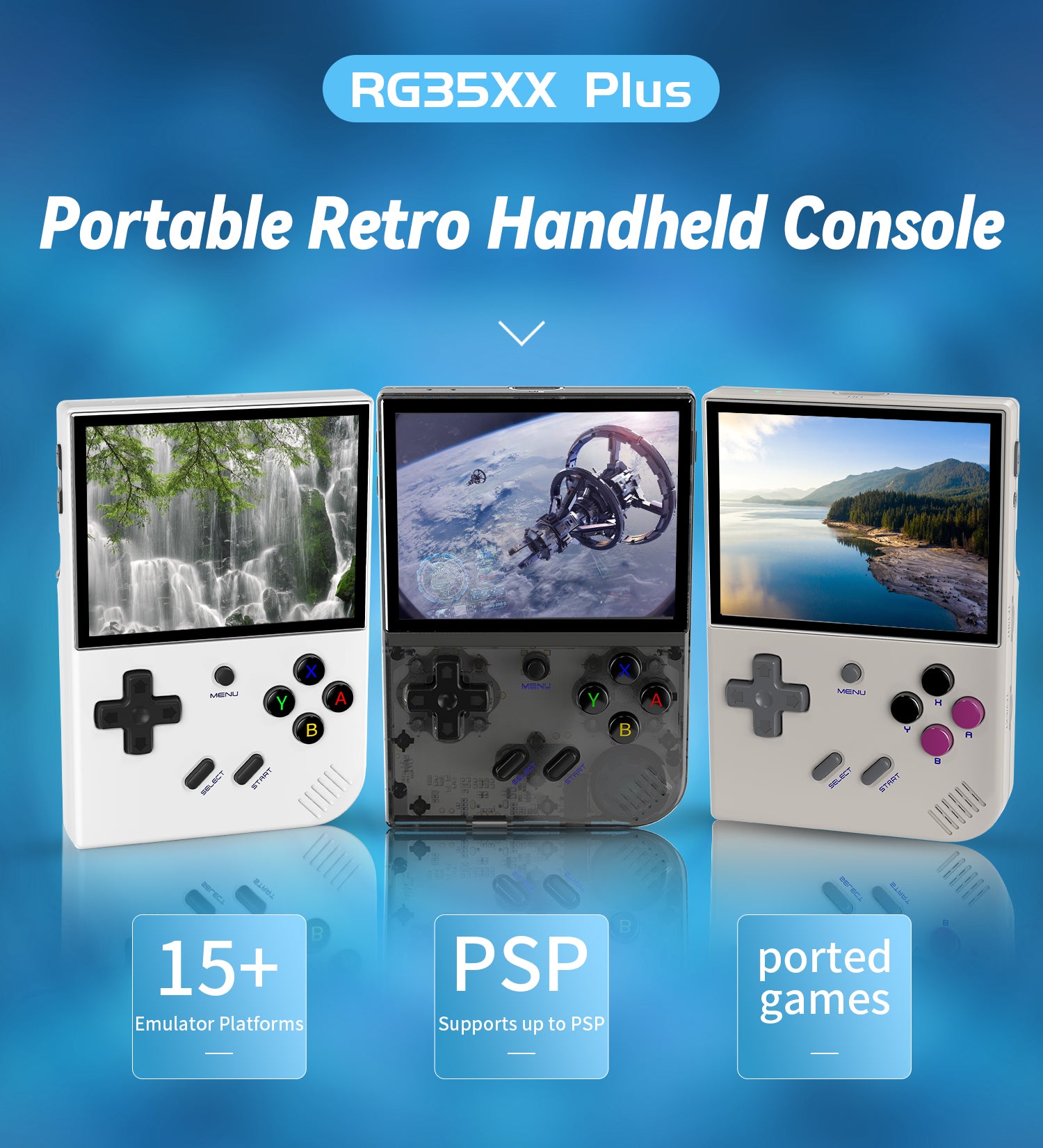 Anbernic RG35XX Plus Handheld Game Console 【35 Emulators & Over 18K Games Pre-installed】