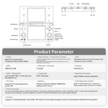 Anbernic RG DS 【Dual Screen】Handheld Game Console