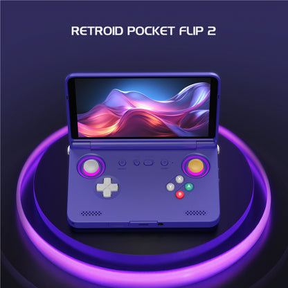 Retroid Pocket Flip 2 Handheld【Pre-configured】Retro Game Console SD865 (34 Emulators / 25K+ Games Pre-installed)