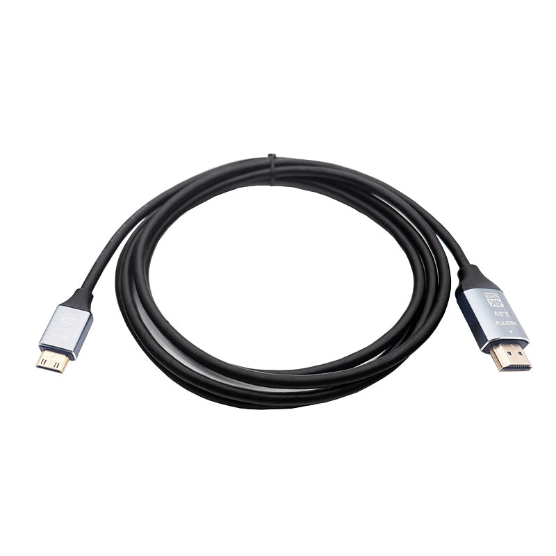 【4K UHD】Mini HDMI to HDMI Cable 6FT/1.6M,Aluminum Shell Copper Core High wings (4K 60Hz) High Speed HDMI to Mini HDMI Male Bi-Directional 2.0 Cord, for HDTV, Tablet, Camera and Camcorder Suitable for Anbernic RG35XX/353V/353VS/353M/353PS