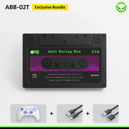 Anti Boring Box Game Vault Hard Disk Drive【Buy 1 Get 1 Programmable Wireless Game Controller+1 USB-B Cable+ 1 USB-C Cable + 2 Stickers】【70000 for 2TB】【57000 for 1TB】Switch / PS4 / PS3 / XBOX360 / 3DS, etc Games Collections Ready to Play Gift Package