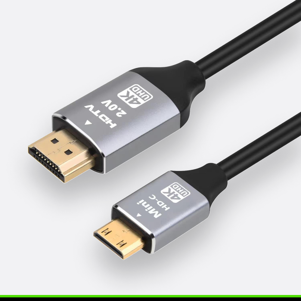 【4K UHD】Mini HDMI to HDMI Cable 6FT/1.6M,Aluminum Shell Copper Core High wings (4K 60Hz) High Speed HDMI to Mini HDMI Male Bi-Directional 2.0 Cord, for HDTV, Tablet, Camera and Camcorder Suitable for Anbernic RG35XX/353V/353VS/353M/353PS