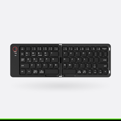 B023 Bluetooth Foldable Keyboard - Compact, Ergonomic, 10-Day Battery, Multi-System Compatible, Ideal for Travel, Grey/White