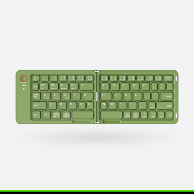 B023 Bluetooth Foldable Keyboard - Compact, Ergonomic, 10-Day Battery, Multi-System Compatible, Ideal for Travel, Grey/White