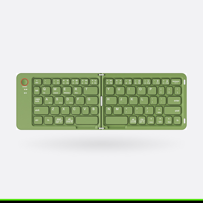 B023 Bluetooth Foldable Keyboard - Compact, Ergonomic, 10-Day Battery, Multi-System Compatible, Ideal for Travel, Grey/White