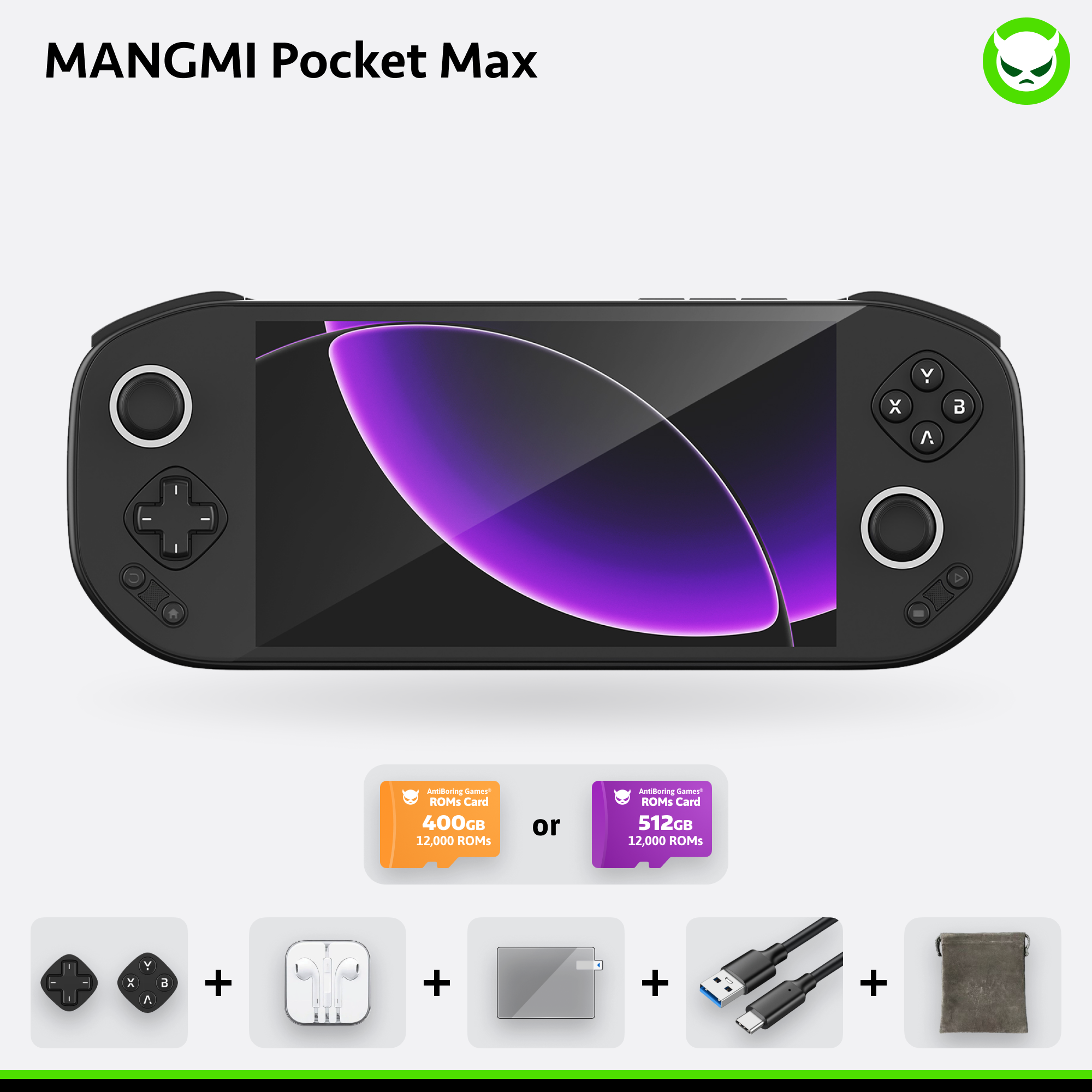 MANGMI Pocket Max【Vorkonfiguriert】Retro-Spielkonsole SD865
