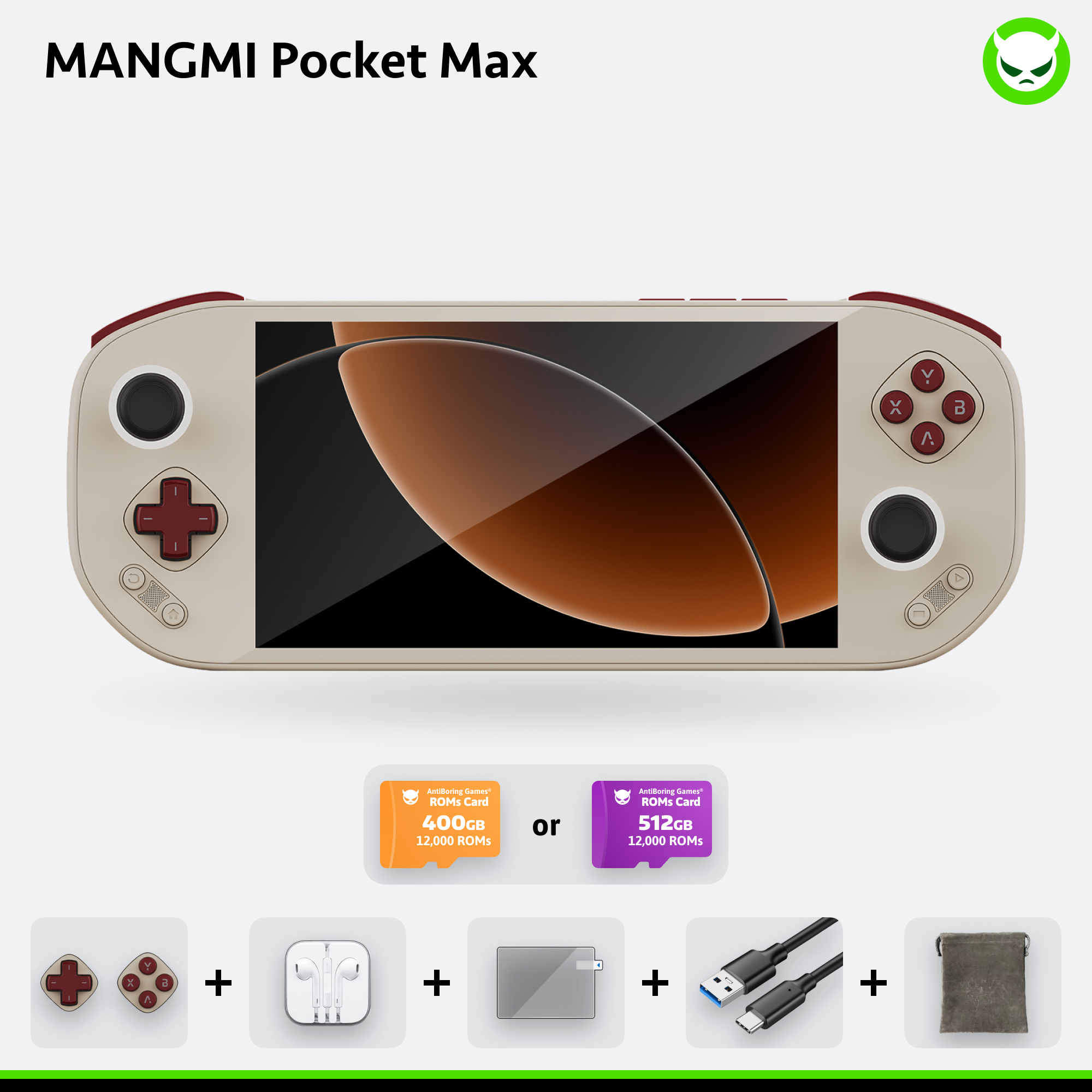 MANGMI Pocket Max | 👍Full Pre-configured🚩SD865 Chipset🚩TMR joystick🚩7' Screen Handheld