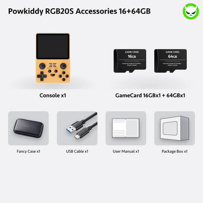 Powkiddy RGB20S Handheld Game Console 【20 Emulators & Over 21K Games Pre-installed】