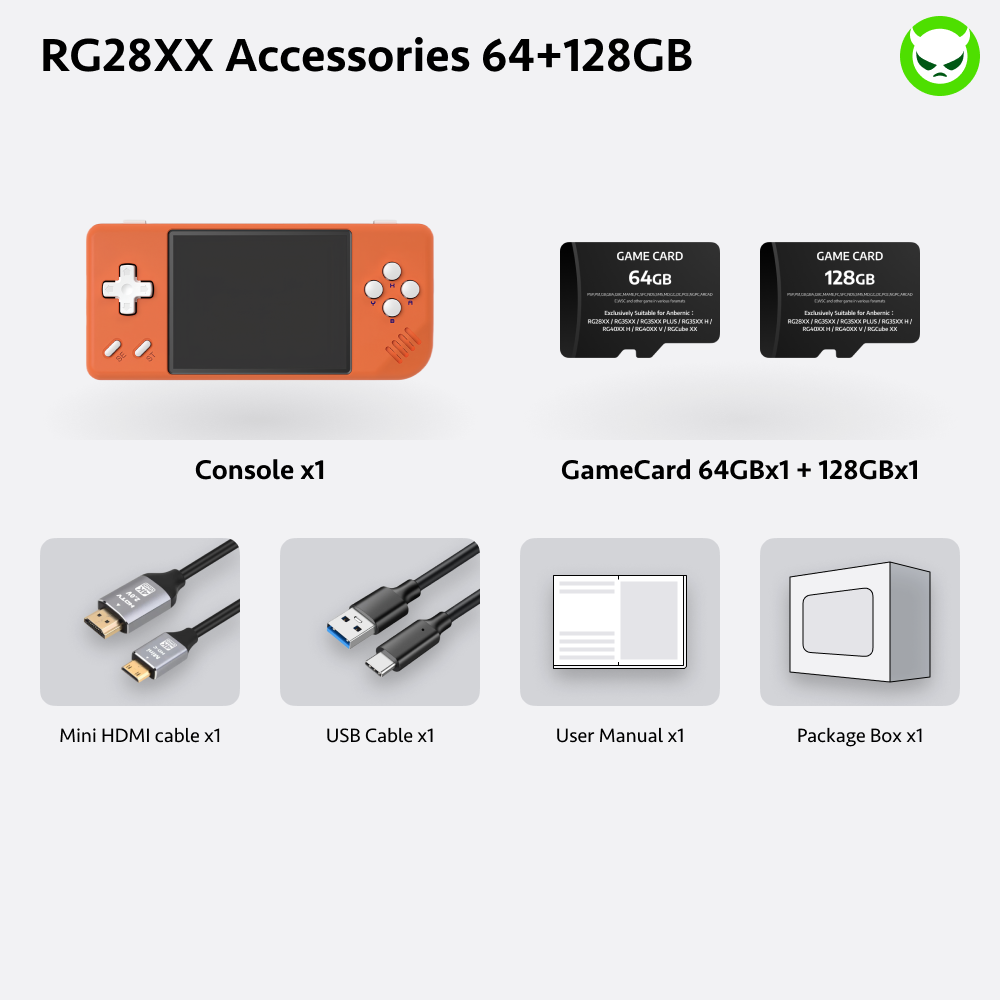 Anbernic RG28XX Handheld Game Console 【35 Emulators & Over 20K Games Pre-installed】
