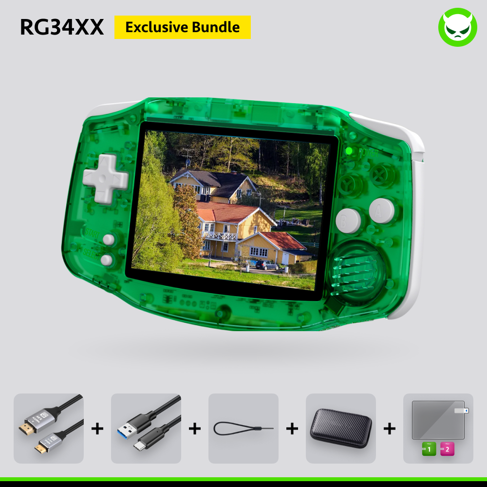 Anbernic RG34XX Handheld Game Console 【28 Emulators & Over 20K Games Pre-installed】