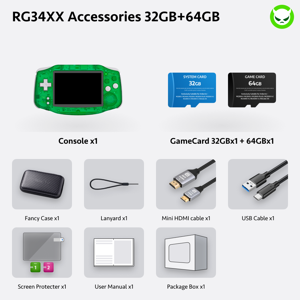 Anbernic RG34XX Handheld Game Console