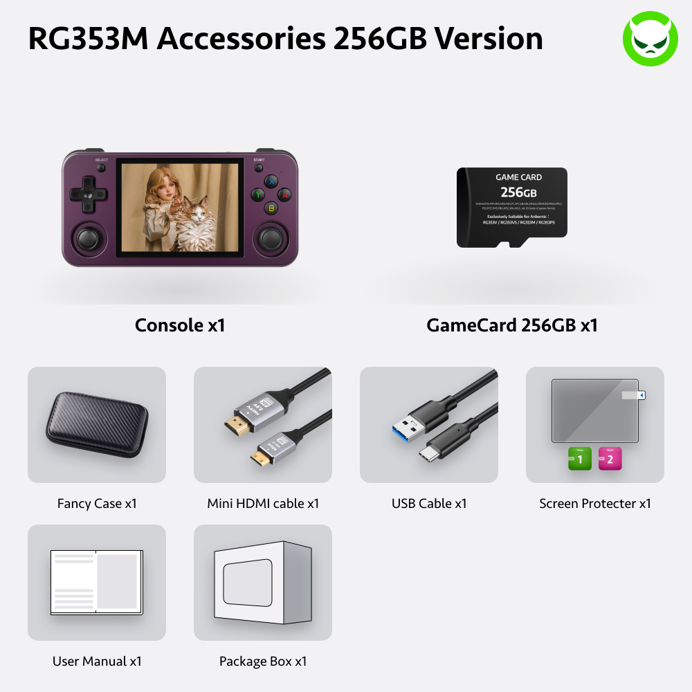 Anbernic RG353M Handheld Game Console 【28 Emulators & Over 34K Games Pre-installed】