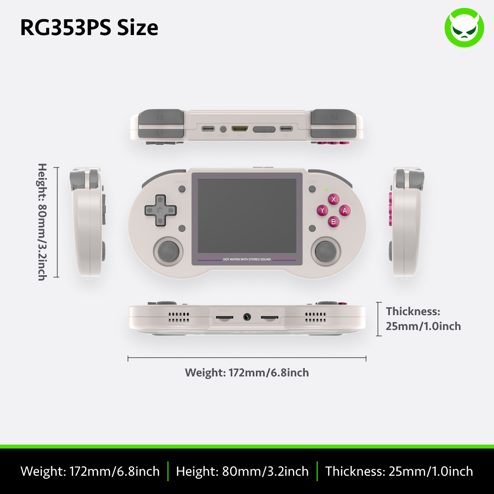 Anbernic RG353PS Handheld Game Console 【28 Emulators & Over 34K Games Pre-installed】