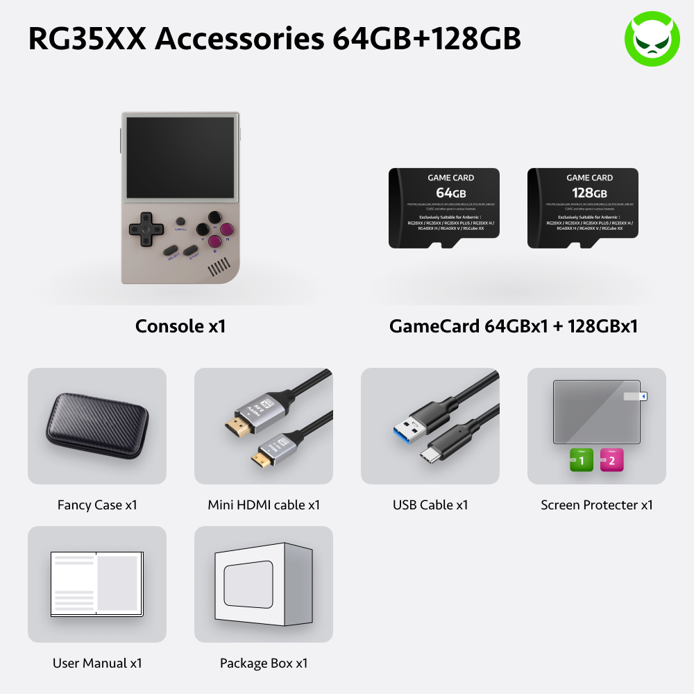 Anbernic RG35XX Handheld Game Console 【19 Emulators & Over 18K Games Pre-installed】