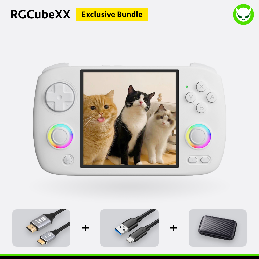 Anbernic RGCube XX Handheld Game Console 【35 Emulators & Over 20K Games Pre-installed】