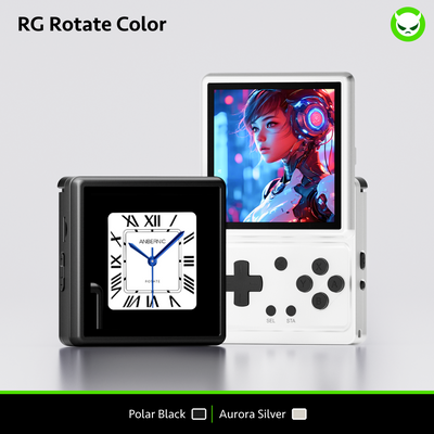 Anbernic RG Rotate | Full Pre-configured🚩28Emu🎮9K+💾🚩3.5‘ Rotate Screen🚩Dual-Material Body🚩Unisoc T618 chipset